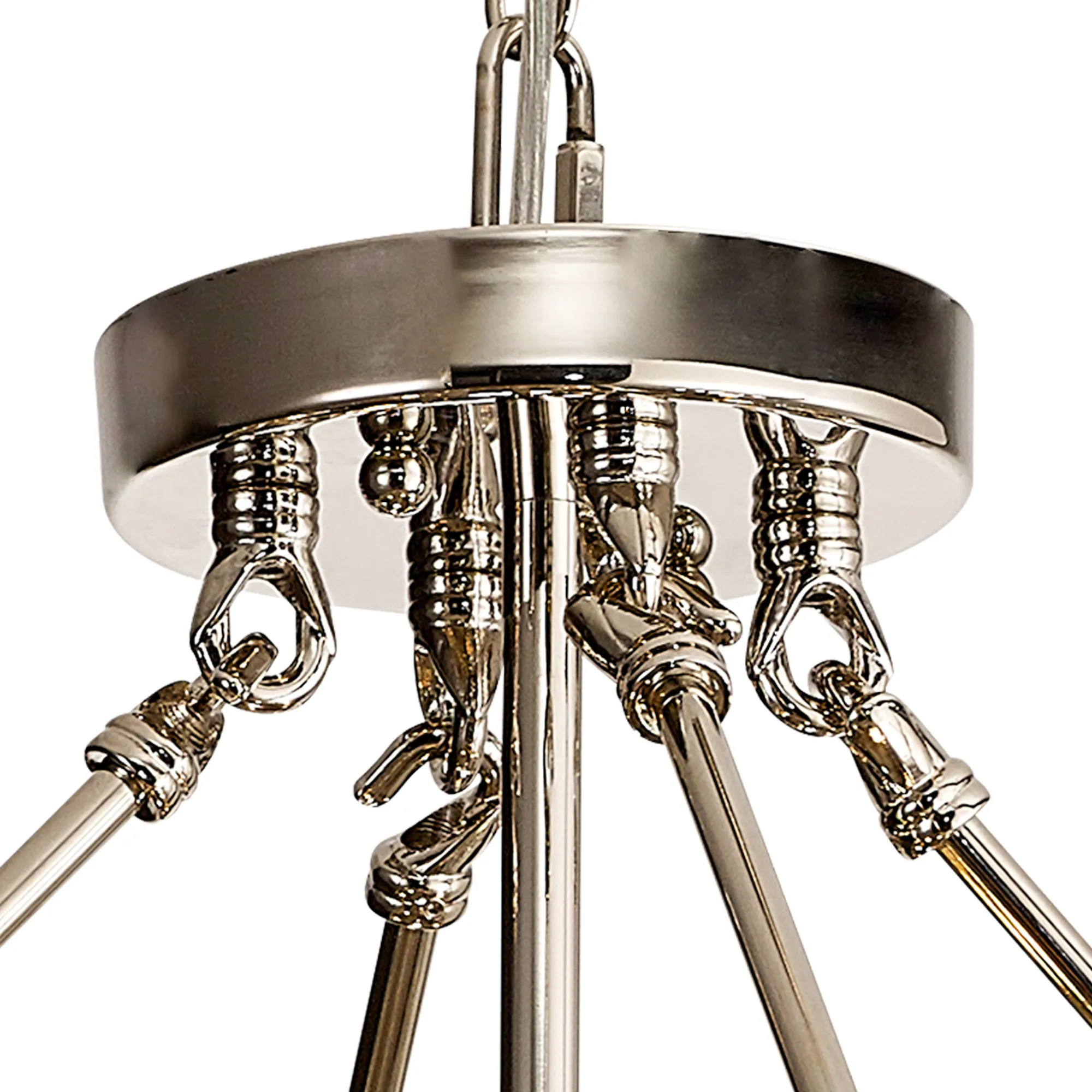 Vivienne Crystal Pendant/Semi Ceiling 6 Light Polished Nickel IL31819  Diyas Vivienne Polished Nickel